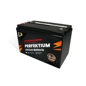 Perfektium Lithium Batterie 12V100Ah LiFePO4 Smart BMS Bluetooth Perfektium - mit Ladegerät